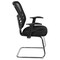 Flash Furniture Black Mesh Side Reception Chair with Chrome Sled Base HL-0001B-BK-GG - alternate 2